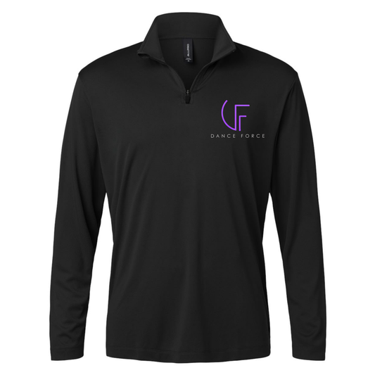 Black Performance Fabric Quarter Zip